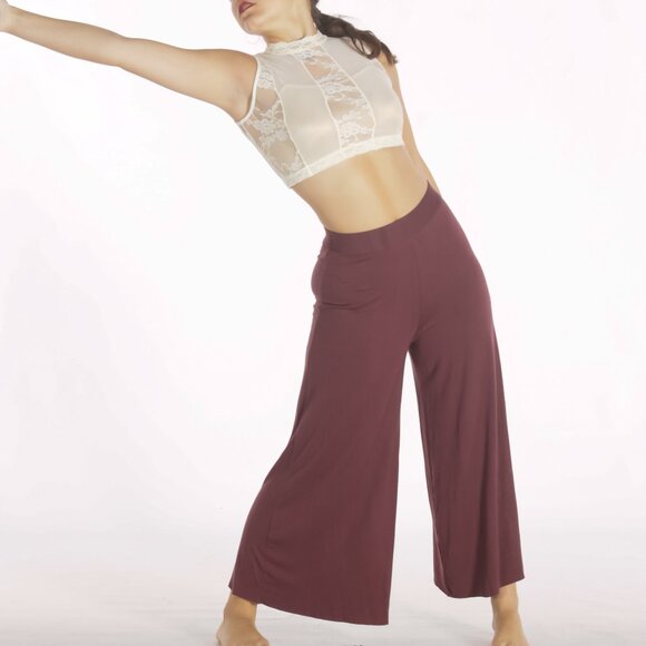 Tenth House 2pc Ivory/Merlot Dance Costume - Picture 1 of 6